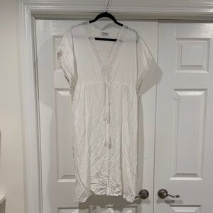 White Lace swim cover up Dress